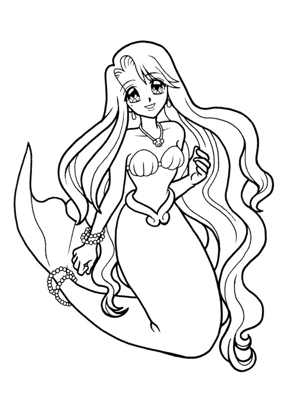 Coloriage De Sirene Manga 124 Dessins De Coloriage Sirène à Imprimer