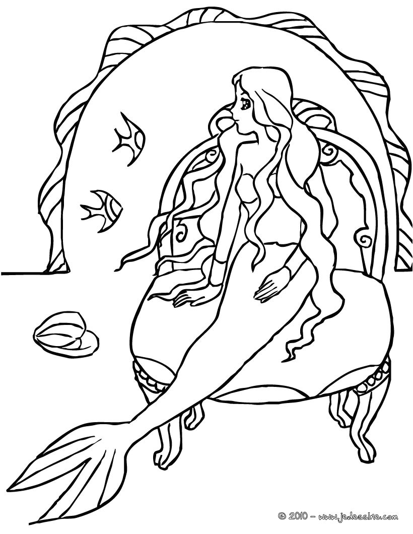 Coloriage De Sirene Manga Coloriages Coloriage Sirene Manga Fr Hellokids