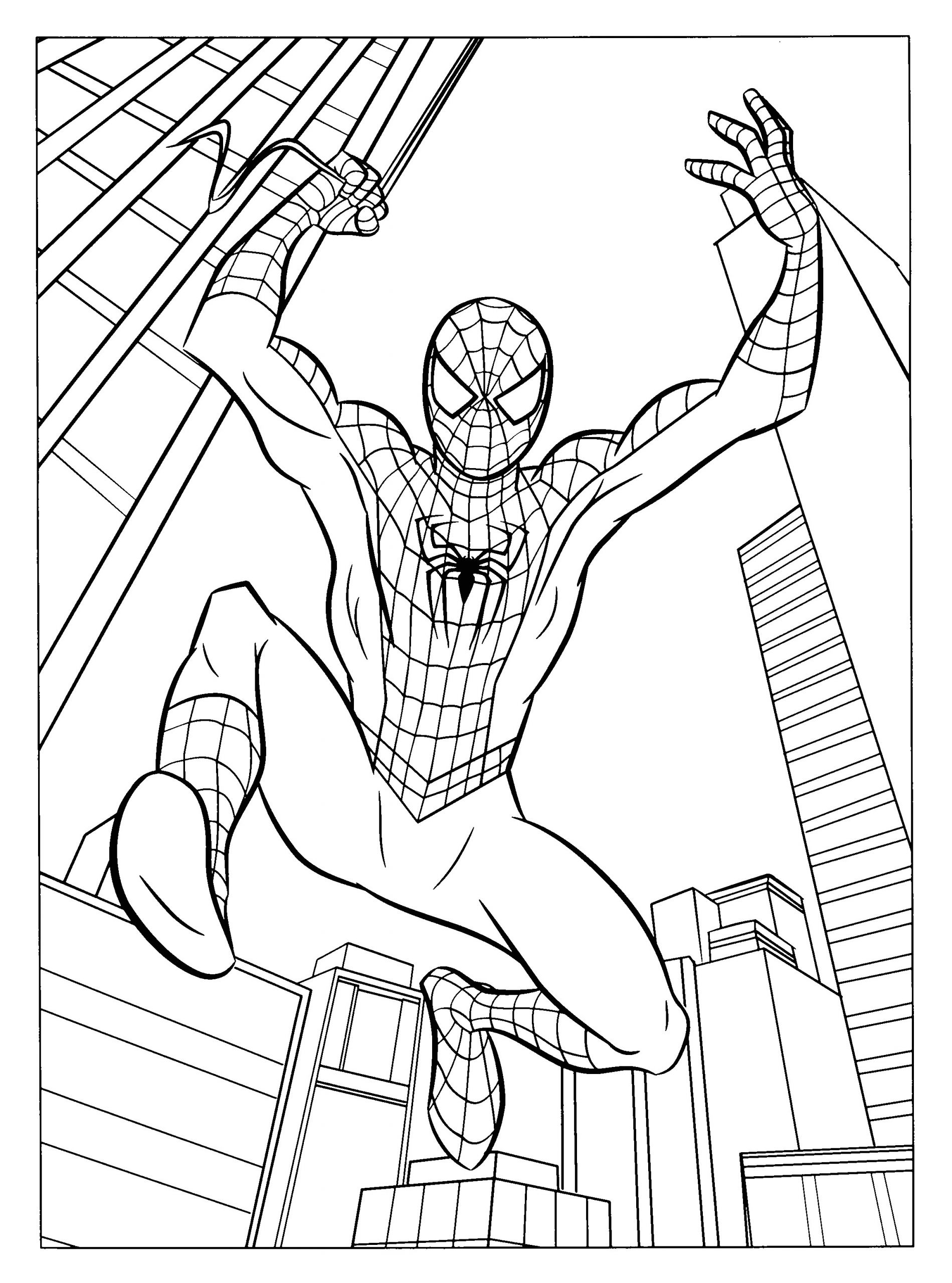 Coloriage De Spiderman A Imprimer Dessin De Spiderman Noir