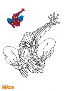Coloriage De Spiderman A Imprimer Dessin De Spiderman Noir