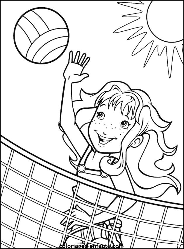 Coloriage De Tennis A Imprimer Les Coloriages De Volley Sur Coloriages Enfants