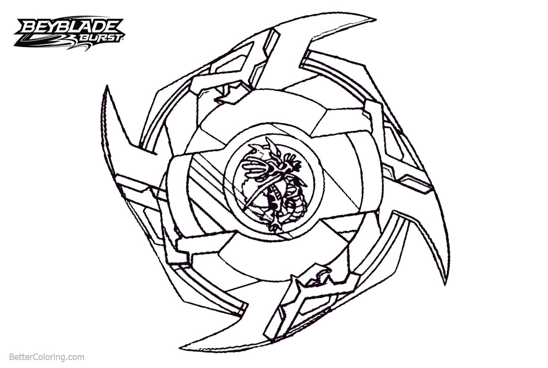 Coloriage De toupie Beyblade Burst évolution fortable Beyblade Burst Coloring Pages Powerful