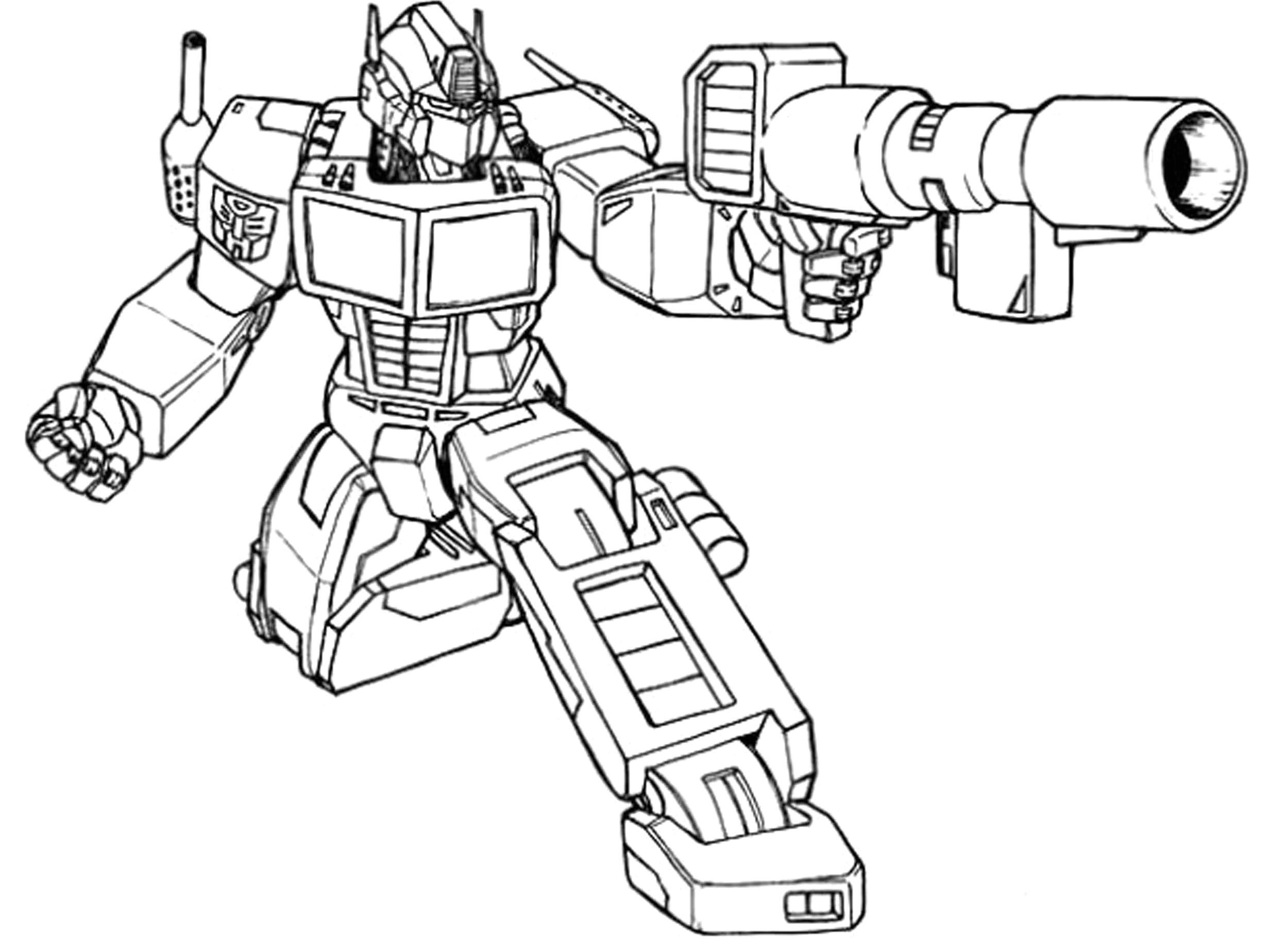 Coloriage De Transformers Optimus Prime Coloring Yellowransformer Bumblebee Coloring Page
