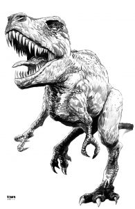 Coloriage De Tyrannosaurus Rex Coloriages à Imprimer T Rex Numéro