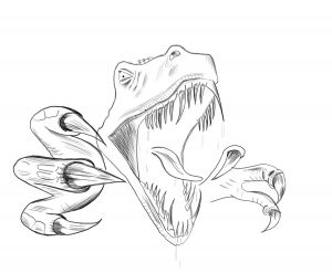 Coloriage De Tyrannosaurus Rex T Rex Coloriage