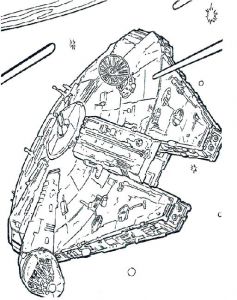 Coloriage De Vaisseau Star Wars Coloriage A Imprimer Star Wars Le Faucon Vaisseau De Han