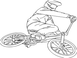 Coloriage De Velo Bmx Coloriage De Vélo à Imprimer