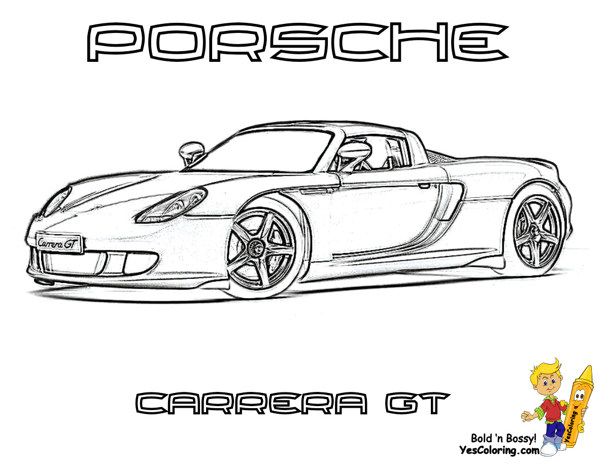 Coloriage De Voiture Porsche Gusto Car Coloring Pages Porsche Carrera