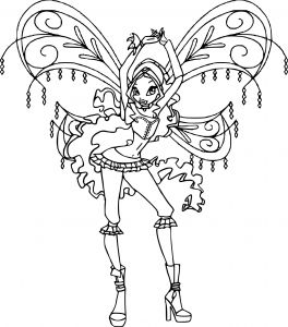 Coloriage De Winx Believix Bloom From Winx Club
