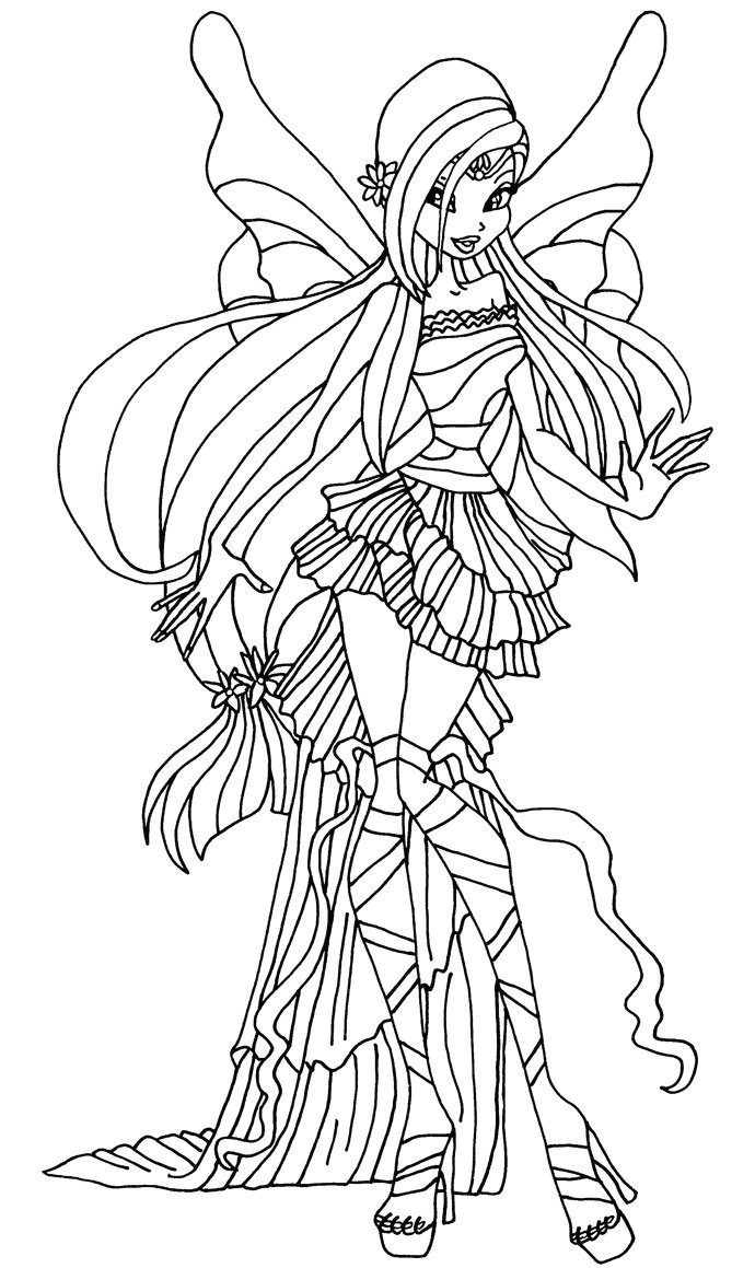 Coloriage De Winx Layla Coloriage De Winx Bloomix A Imprimer