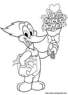 Coloriage De Woody Woodpecker 46 Meilleures Images Du Tableau Coloring Cartoons