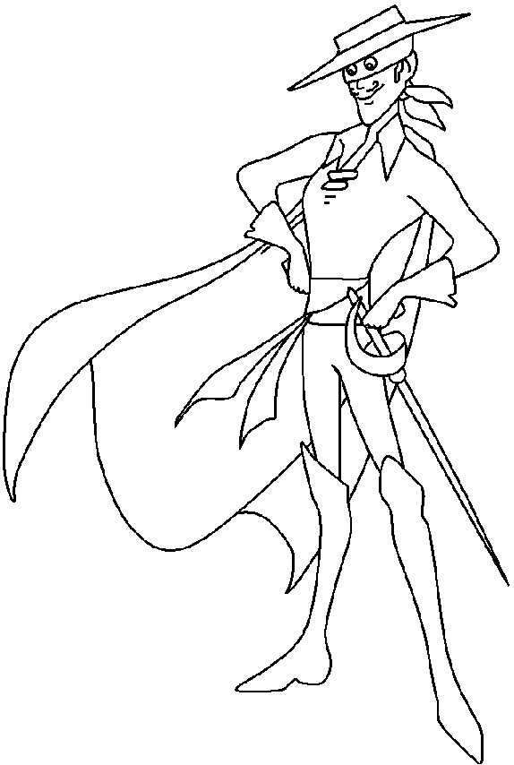 Coloriage De Zorro A Imprimer Gratuit Coloriage Zorro à Imprimer