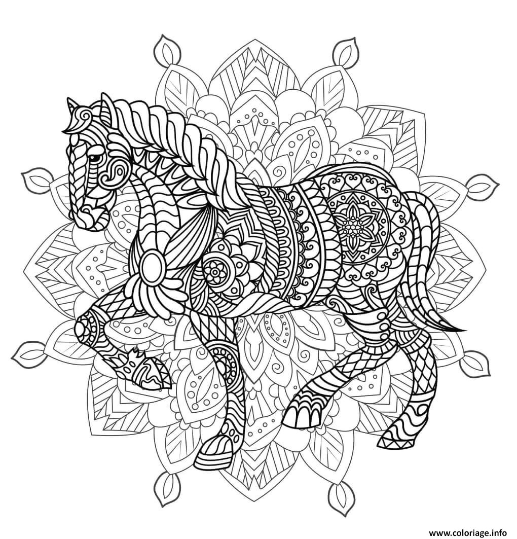 Coloriage Des Chevaux A Imprimer Imprimer Mandala Animaux Dessin A Imprimer Gratuit