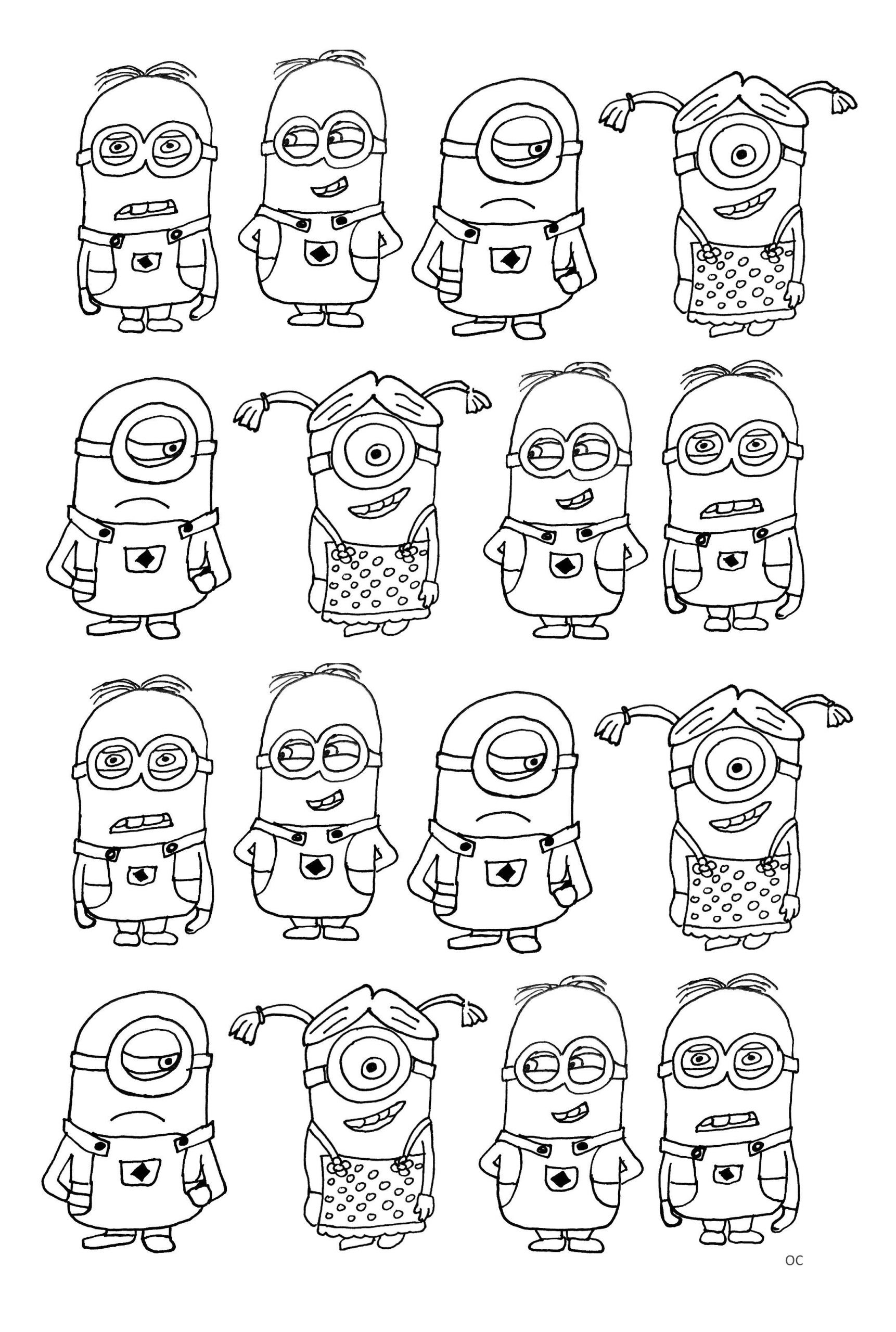 Coloriage Des Minions A Imprimer Galerie De Coloriages Gratuits Coloriage Nombreux Minions
