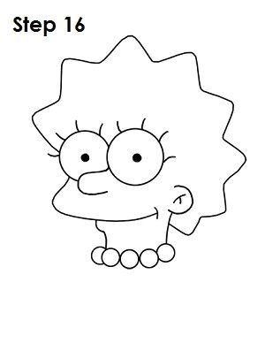 Coloriage Des Simpson Lisa How to Draw Lisa Simpson