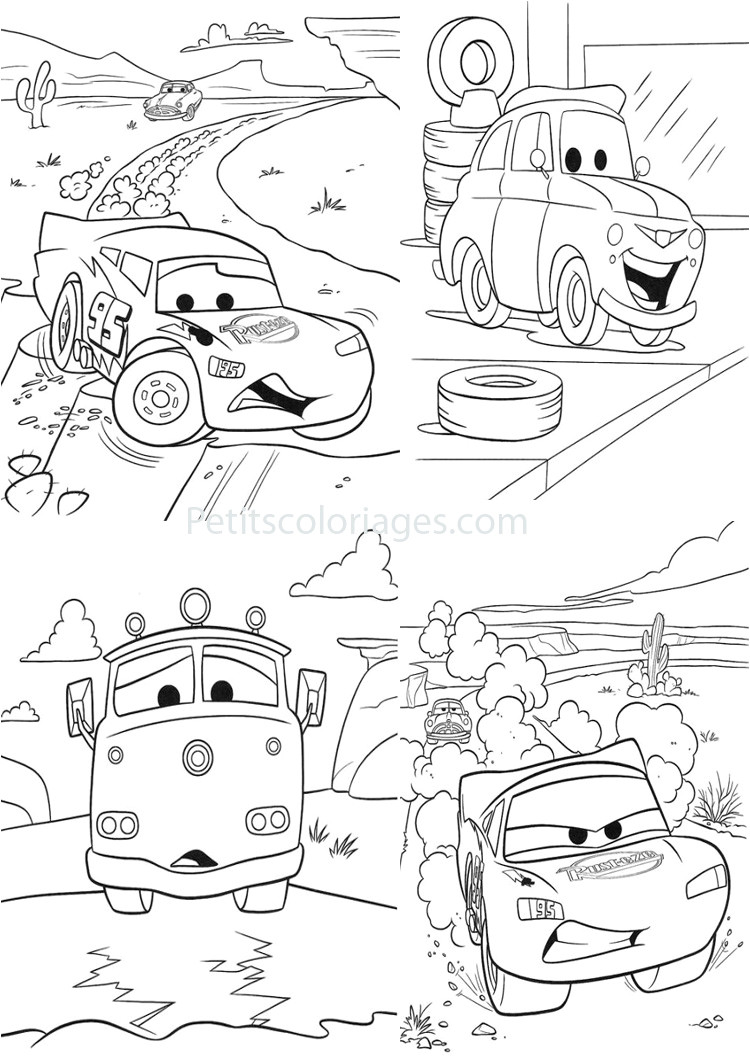 Coloriage Dessin Animé Cars Dessins Gratuits   Colorier Coloriage Camion Pompier  