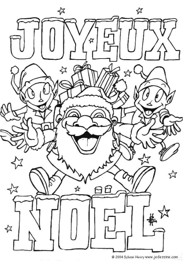 Coloriage Dessin De Noel A Imprimer Ici On Parle FranÇais Dessin Pour Colorier