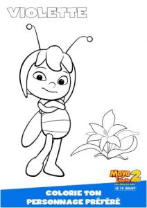 Coloriage Dessins Animés à Imprimer Gratuit Coloriage Maya L Abeille Violette Momes
