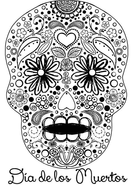 Coloriage Dia De Los Muertos 6 Day Of the Dead Crafts Coloring Pages Diy Skull Masks