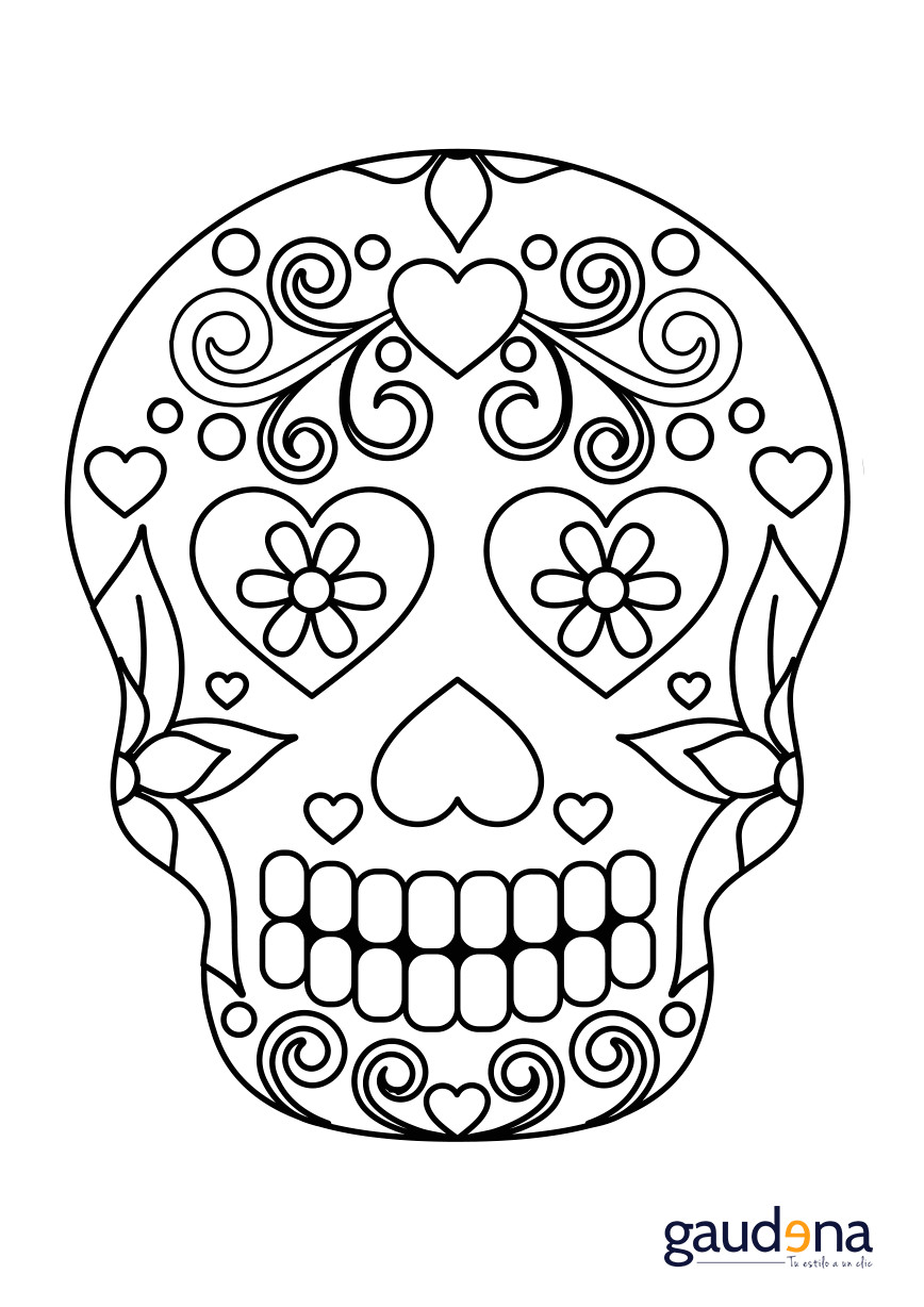 Coloriage Dia De Los Muertos Colorier Pour Halloween