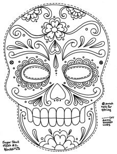 Coloriage Dia De Los Muertos Sugar Skull Coloring Pages