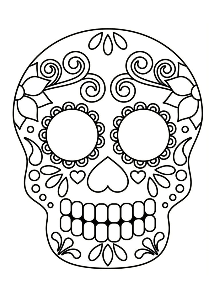 Coloriage Dia De Los Muertos Sugar Skull Template Rfect for A "day Of the Dead" Lesson
