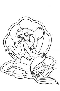 Coloriage Disney La Petite Sirene La Petite Sirene Ariel 5 Coloriage La Petite Sirène