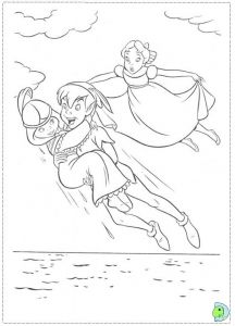 Coloriage Disney Peter Pan Disney Coloring Page Peter Pan Wendy and Tiger Lily