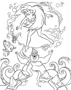 Coloriage Disney Princesse Ariel Walt Disney Coloring Pages Flounder Sebastian Princess Ariel