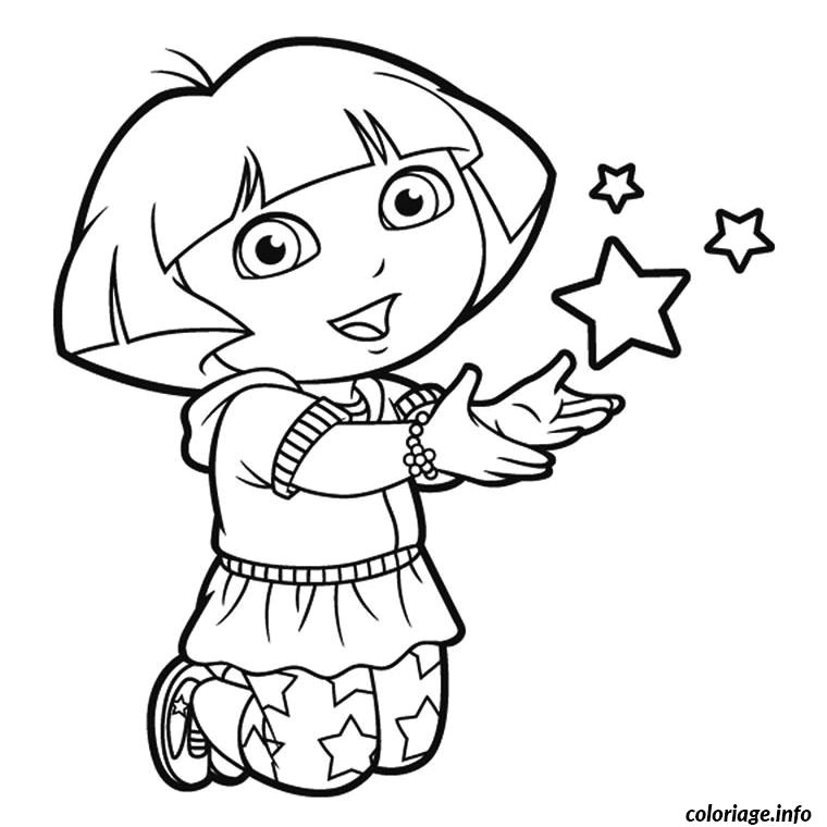 Coloriage Dora A Imprimer Gratuit Coloriage De Dora Jecolorie
