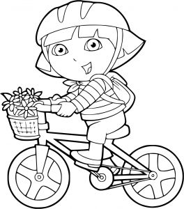 Coloriage Dora Gratuit A Imprimer Coloriage Dora En Vélo à Imprimer Sur Coloriages Fo