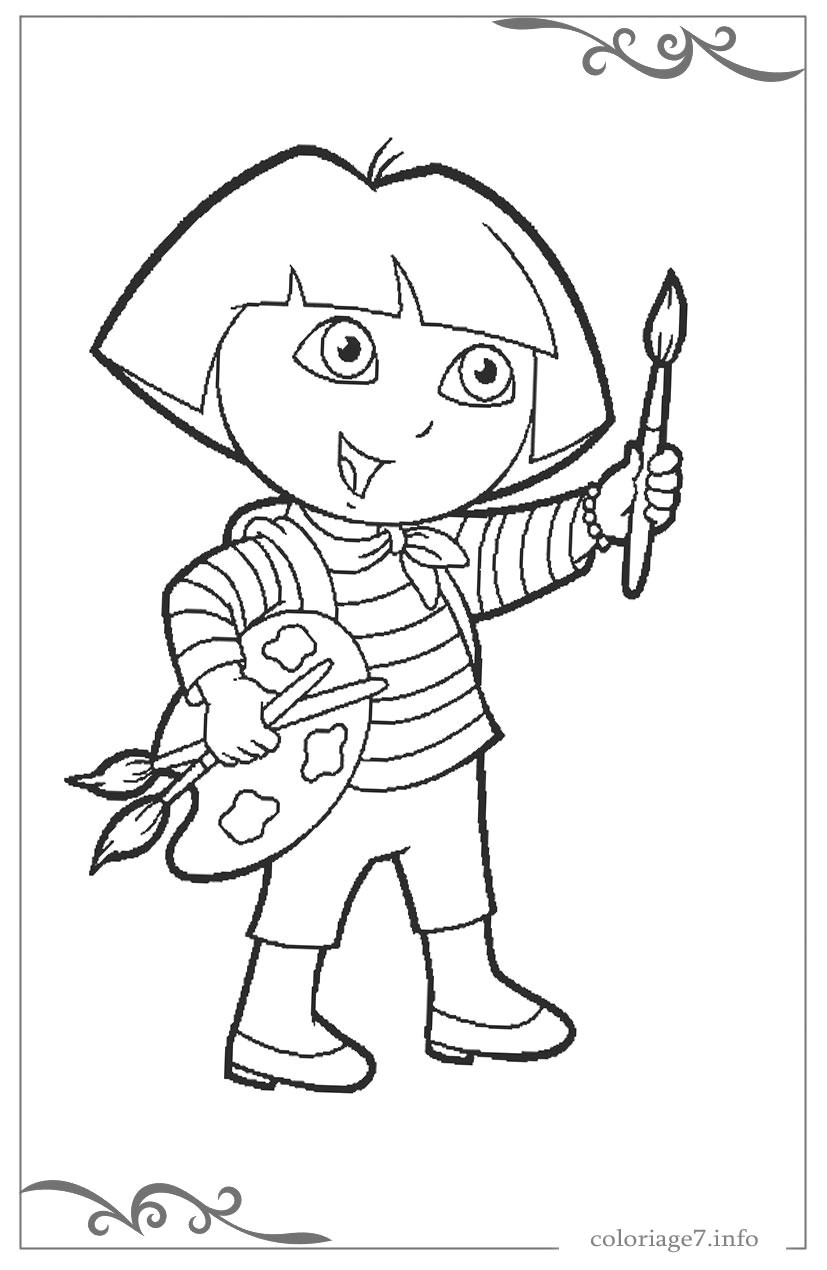 Coloriage Dora Gratuit En Ligne Dora L Exploratrice Coloriages à Imprimer Gratuits