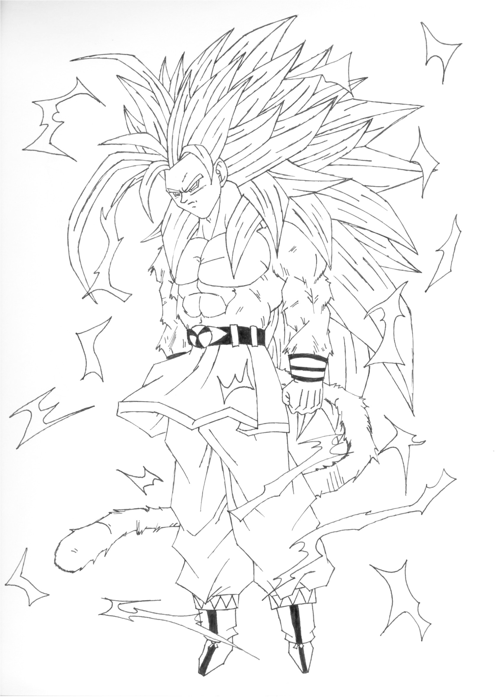 Coloriage Dragon Ball A Imprimer Super Saiyan Dessin Facile Dragon Ball