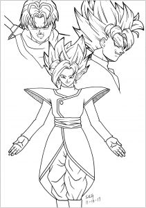 Coloriage Dragon Ball Super Zamasu Color Pages Color Pages Dragon Ball Super Coloring Goku