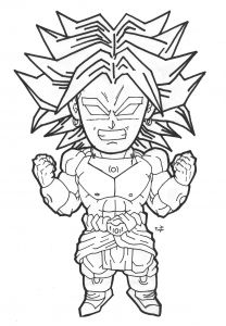 Coloriage Dragon Ball Z Broly Super Saiyan Dessin Facile Dragon Ball