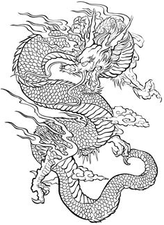 Coloriage Dragons à Imprimer Gratuit Coloriage Japonais