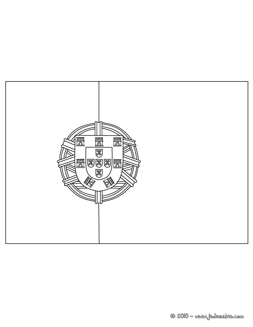 Coloriage Drapeau Du Portugal Coloriage204 Coloriage Drapeau Portugal
