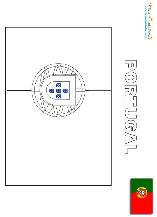 Coloriage Drapeau Du Portugal Coloriage204 Coloriage Drapeau Portugal