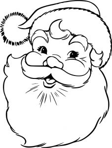 Coloriage Du Pere Noel En Ligne Tete Pere Noel A Imprimer Kbacha