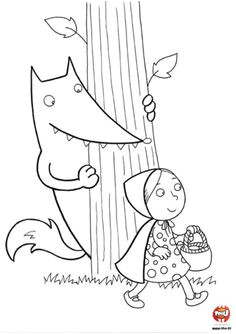 Coloriage Du Petit Chaperon Rouge A Imprimer Die 144 Besten Bilder Von Rotkäppchen & Wolf