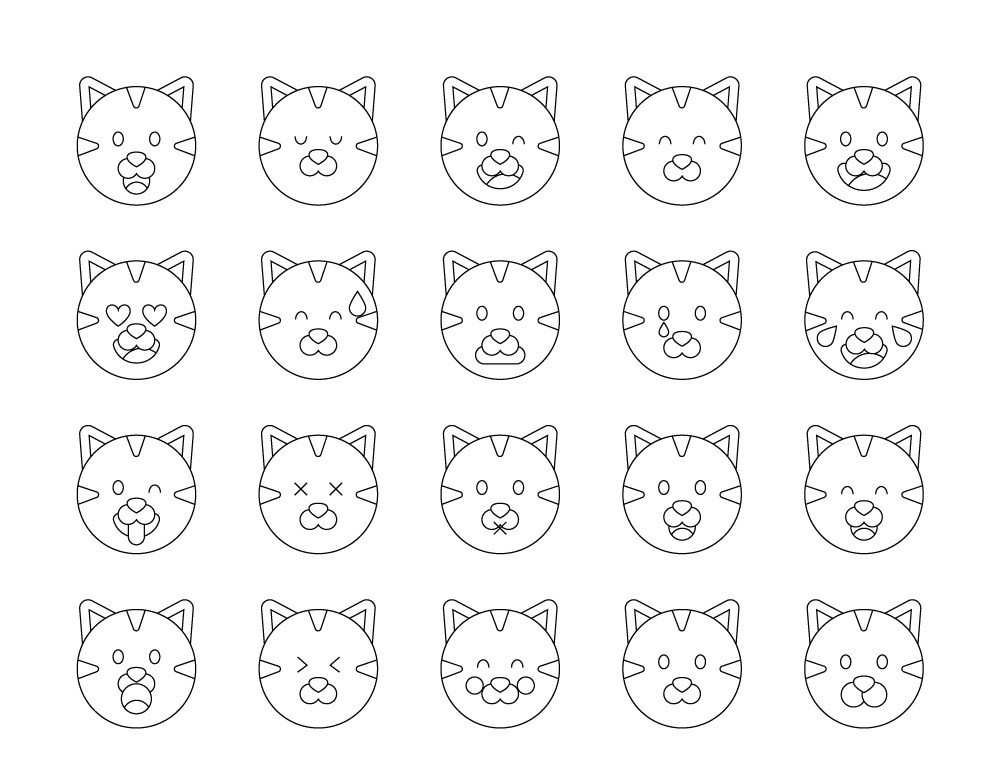 Coloriage Emoji à Imprimer Mignon Coloriage Emoji Chat à Imprimer Gratuit Artherapie