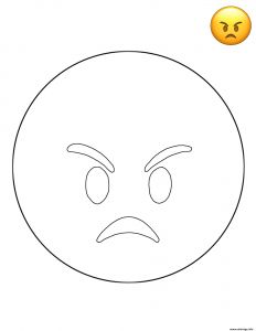 Coloriage Emoji iPhone A Imprimer Coloriage Emoji Angry Smiley Dessin