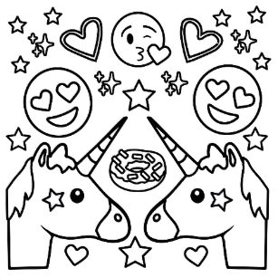 Coloriage Emoji iPhone A Imprimer Emoji Licorne Coloriage