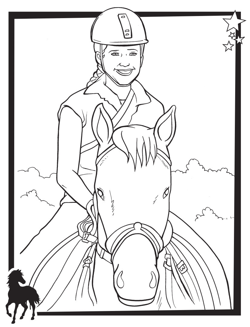 Coloriage En Haut En Bas Coloriages Gratuits De La Série Grand Galop Saddle Club