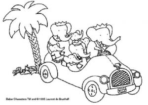 Coloriage En Ligne Babar Famille Babar Coloriage