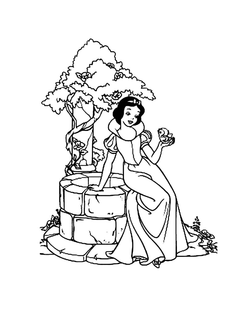 Coloriage En Ligne Blanche Neige Dessin De Blanche Neige Et Les Sept Nains En Ligne