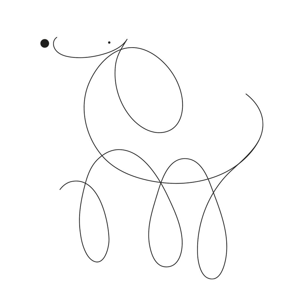Coloriage En Ligne De Chien Deux Points Une Ligne