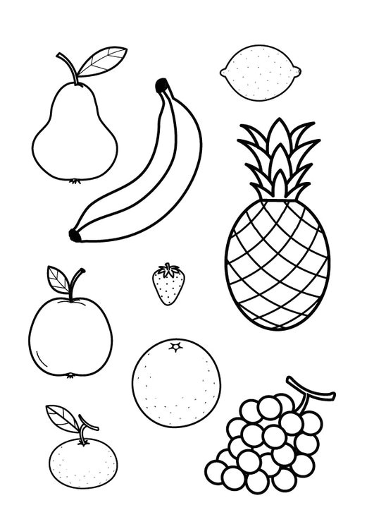Coloriage En Ligne Fruits Coloriage toutes sortes De Fruits Coloriages Gratuits à