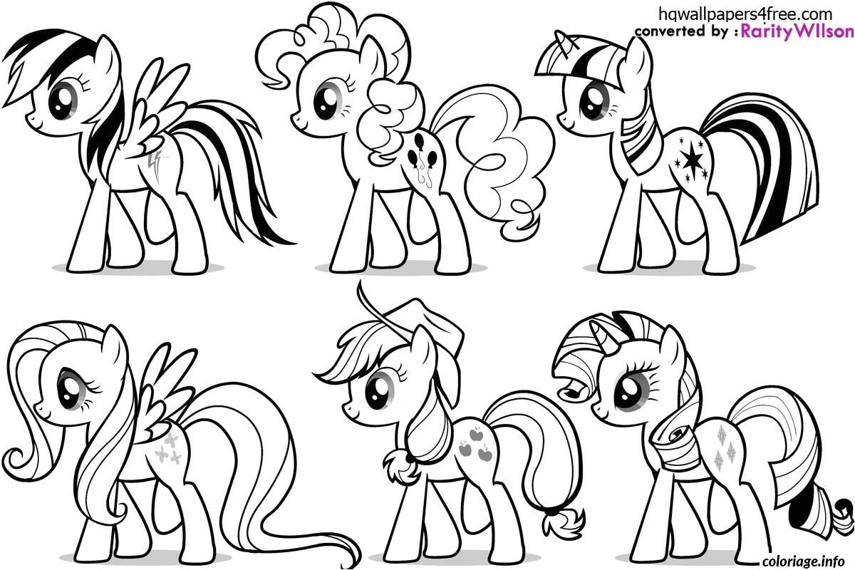 Coloriage En Ligne Little Pony Coloriage My Little Poney 6 Dessin À Imprimer
