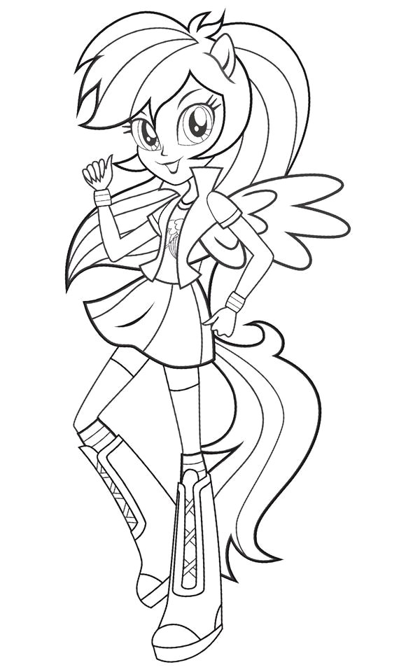 Coloriage En Ligne Little Pony Coloriage My Little Pony Equestria Girl A Imprimer